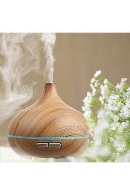 Aroma Difüzör Gece Işığı 7 Led Nemlendirici Kumandalı Buhar Makinesi 550 ml ürün fotoğrafı