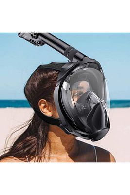 SM Beden Tam Yüz Dalış Maskesi Su Altı Keşif Maskesi Slikon Şnorkel Full Face Mask ürün fotoğrafı
