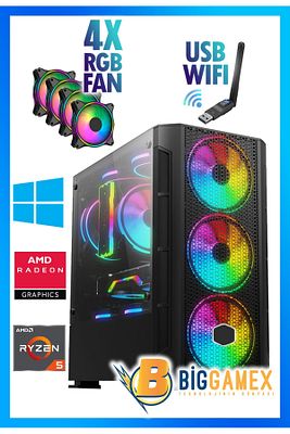CK57 RYZEN 5 5500 32GB RAM 512GB NVME M.2 SSD RX580 8GB MASAÜSTÜ OYUNCU BİLGİSAYARI ürün fotoğrafı