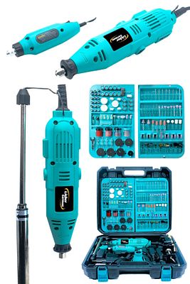 Teknoloji 400 Watt 352 Parça 60.000 Rpm 6 Kademe Devir Ayarlı Hobi Gravür Seti Mini Taşlama Makinesi ürün fotoğrafı