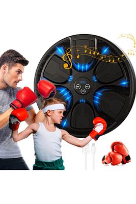 Boks Standı Akıllı Müzikli Boks Makinesi Eldivenli Yetişkin Çocuk Egzersiz Boks Spor Ekipmanı ürün fotoğrafı