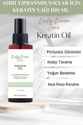Aşırı Yıpranmış Saçlar Için Keratin Bakım Yağı 100 Ml ürün fotoğrafı