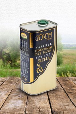 Erken Hasat Soğuk Sıkım Sızma Zeytinyağı 1 Lt Teneke ürün fotoğrafı