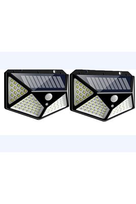Güneş Enerjili Bahçe Lambası 100 Led 1li Paket Bahçe Aplik Bahçe Lambası Bahçe Aydınlatma 003 ürün fotoğrafı