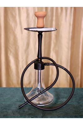 Orta Boy Nargile 43 cm Siyah Full Set Nargile Takımı ürün fotoğrafı