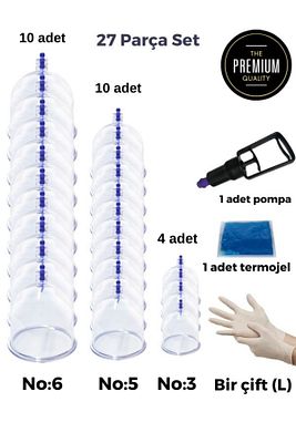 27'li Canlandırıcı Selülit Ve Çatlak Giderici Kupa Çekme Vakumlu Masaj Aleti - Hacamat Seti ürün fotoğrafı