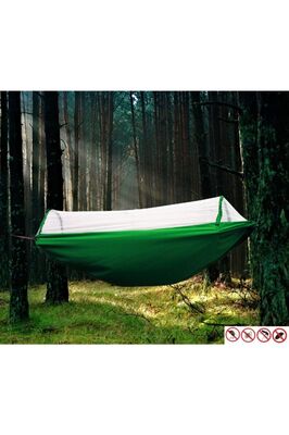 Hamak Otomatik Cibinlikli Kamp Hamak - Salıncak Hamak - Sineklikli Koruyuculu Hamak ürün fotoğrafı
