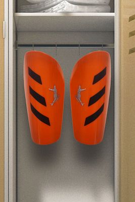 Tek Bantlı Çocuk Kaval Koruyucu 2 Adet Çoraplı Futbol Tekmelik Sporcu Tekmeliği Turuncu ürün fotoğrafı