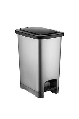 40 Lt Slim Pedallı Plastik Çöp Kovası Siyah Kapaklı 4283 ürün fotoğrafı