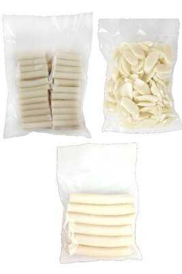 Tteokbokki Kore Pirinç Keki 1kg, Tteokguk Kore Pirinç Keki 1kg ve Garaetteok Tteokbokki 1kg 3'lü Set ürün fotoğrafı
