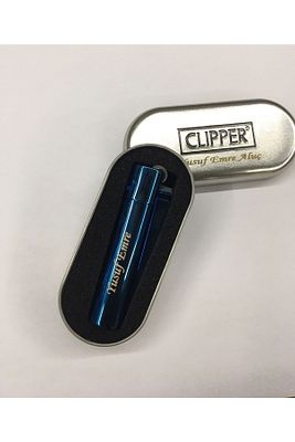 Kişiye Özel Isim Baskılı Kutulu Mavi Renk Clipper Çakmak Isme Özel Kaliteli Clipper Çakmak Gly- 234 ürün fotoğrafı