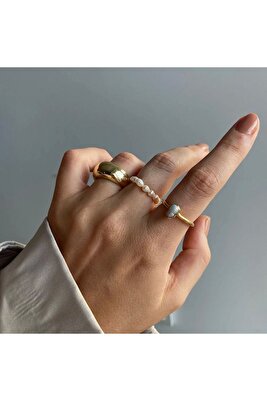 Gerçek Kum İnci Yüzük ürün fotoğrafı