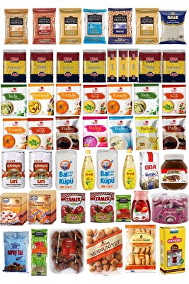 Ramazan paketi kumanya yardım gıda erzak kolisi mega paket 52 parça ürün ürün fotoğrafı