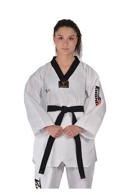Fitilli Siyah Yaka Taekwondo Elbisesi ürün fotoğrafı
