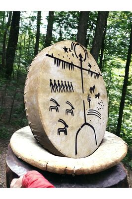 Şaman Davulu Kam Davul 46 Cm BÜYÜK BOY ürün fotoğrafı