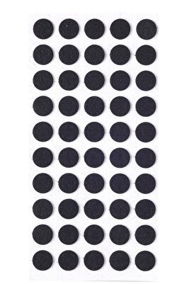 Siyah Keçe 50 Adet 1,8 Cm Yapışkanlı Sandalye, Masa, Koltuk Altı Parke Koruma Keçesi ürün fotoğrafı