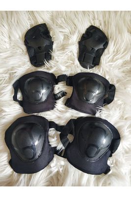 Bisiklet Scooter Paten Kaykay Koruyucu Set 6 Parça Dizlik Dirseklik Eldiven 4-12 Yaş ürün fotoğrafı