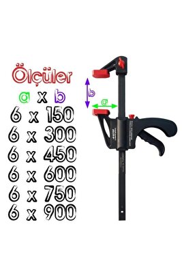 6x150 Mm Hafif Tip Sürgülü Tek Ele Uygun Iç Dış Işkence Kıskaç ürün fotoğrafı