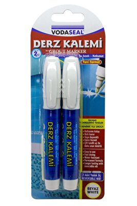 Beyaz Renkli Fayans Arası Ve Boşluk Doldurma Kalemi 2'li ürün fotoğrafı