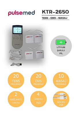 Entegre Elektronik Terapi Cihazı Tens + Ems + Masaj ( Şarj Edilebilir ) ürün fotoğrafı