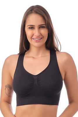 Seamless Toparlayıcı Sporcu Sütyen 11604001 Siyah ürün fotoğrafı