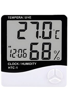 Derece Termometre Isı Nem Saat Alarm Mini Dijital Termometre Nem Ölçer Oda Sıcaklığı Iç Mekan ürün fotoğrafı