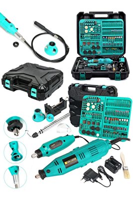 Alman 400 Watt 352 Parça 60.000 Rpm 6 Kademe Devir Ayarlı Hobi Gravür Seti Mini Taşlama Makinesi ürün fotoğrafı