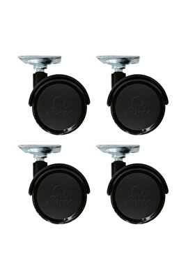 Oynak Tablalı Dolap Sehpa Masa Ayağı Mobilya Tekerleği 40 Mm Polyamid (4 ADET) ürün fotoğrafı