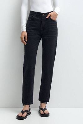 Yüksek bel mom fit jean ürün fotoğrafı