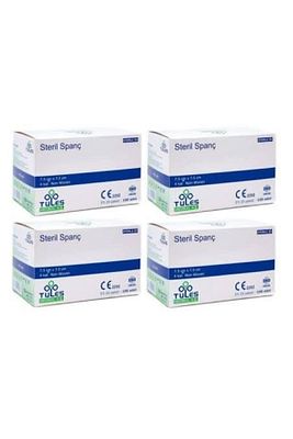 Tules Steril Spanç 100lü 7.5cmx7.5cm Gazlı Bez 4 Kutu ürün fotoğrafı