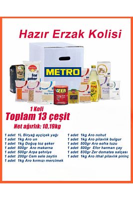 Metro Market Güvencesi Ile 13 Çeşit Ramazan Erzak Kolisi ürün fotoğrafı