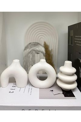 Minimal Vazo Set 3'lü Bohem Biblo Minyatür ürün fotoğrafı