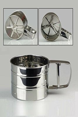 Paslanmaz Metal Un Ve Şeker Eleği 250 gr Kapasiteli Pratik Elek Bls-elk-250 ürün fotoğrafı