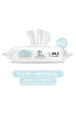 Bio Natural Yenidoğan Islak Bebek Bakım Havlusu 12x40 (480 YAPRAK) ürün fotoğrafı
