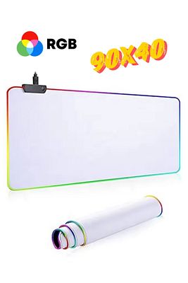Rgb Beyaz Speed Yüzey Mouse Pad 90x40 Cm 13 Farklı Renk Modu Su Geçirmez Oyuncu Gaming Xl Mousepad ürün fotoğrafı