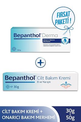 Onarıcı Bakım Merhemi 50gr & Cilt Bakım Kremi 30gr, Günlük Yüz Bakım, Yoğun Nemlendirici Vücut Bakım ürün fotoğrafı