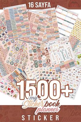 Planner Sticker Set - 1500+ Adet Çıkartma - Ajanda, Günlük, Planlayıcı, Bullet Journal , Scrapbook ürün fotoğrafı