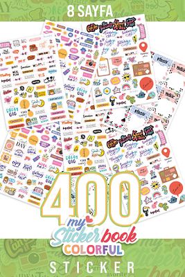 Rengarenk Sticker Book-400 Adet Etiket Kitabı - Sticker Seti ürün fotoğrafı