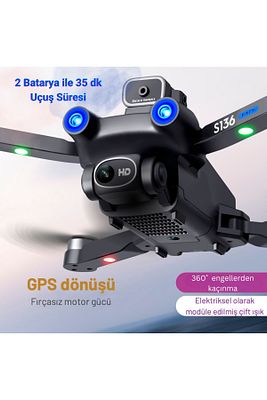 S136 Drone Beni Takip Et Modu 5g 1080plus Hd Çift Kamera Gps Engelden Kaçınma Modu ürün fotoğrafı