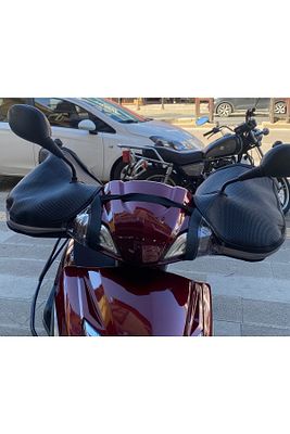 Motosiklet Ellik Koruma Scooter Model Gri Leflektör ürün fotoğrafı