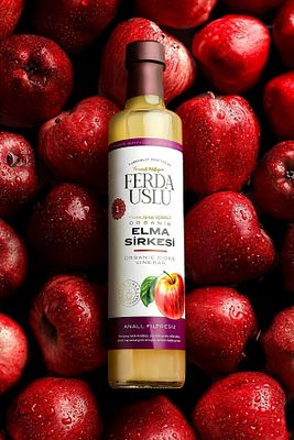 1 Yıl Dinlendirilmiş Organik Içimlik Elma Sirkesi Doğal Fermantasyon Apple Cider Vinegar 500 ml ürün fotoğrafı