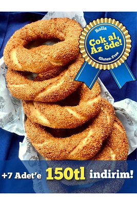 Rolla Gluten-free Glütensiz Simit (SOKAK SİMİT) )(2 ADET X 100GR) ürün fotoğrafı