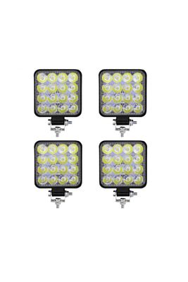 4 Adet 16 Led Kare Çalışma Lambası 110x110mm Off Road Traktör Tekne 16led-110 ürün fotoğrafı