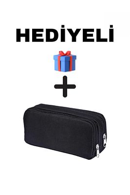Siyah Kalem Kutusu Çift Gözlü Kalemlik (HEDİYELİ) ürün fotoğrafı