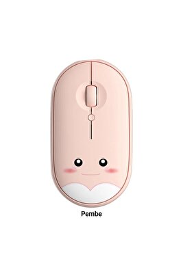 Kablosuz Sevimli Wireless Sessiz Silent Mouse 1600 DPI 2.4 Ghz ürün fotoğrafı
