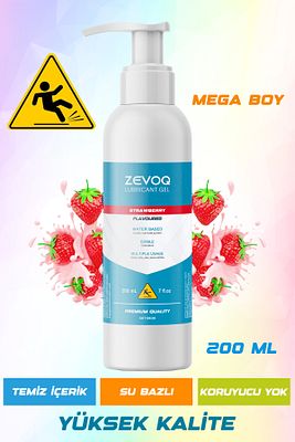 Çilekli Kayganlaştırıcı Jel 200ml Su Bazlı Yenilebilir Mega Boy ürün fotoğrafı