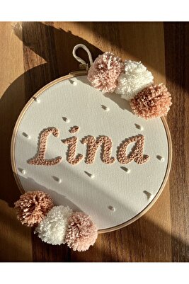 20 Cm-bebek/çocuk Odası Isimli Kapı Süsü/punch Nakış Duvar Panosu/bebek Hediyelik Hastane Kapı Süsü ürün fotoğrafı