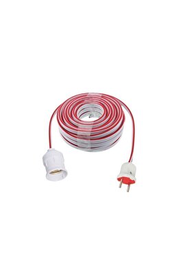 5 Metre 2x0.75 Kablolu Fişli Duylu Seyyar Lamba Uzatma Kablolu Tak Çalıştır Tamir Kamp Şıklandırma ürün fotoğrafı