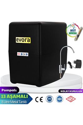 13 Aşamalı 8 Lt Çelik Tanklı Pompalı Multimineralli Su Arıtma Cihazı Premium Seri ürün fotoğrafı
