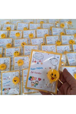 5 Adet Karne Hediyesi Işıklı Emoji Anahtarlık-çocuk Bayram Hediyelik-yarıyıl Sömestır Hediye ürün fotoğrafı